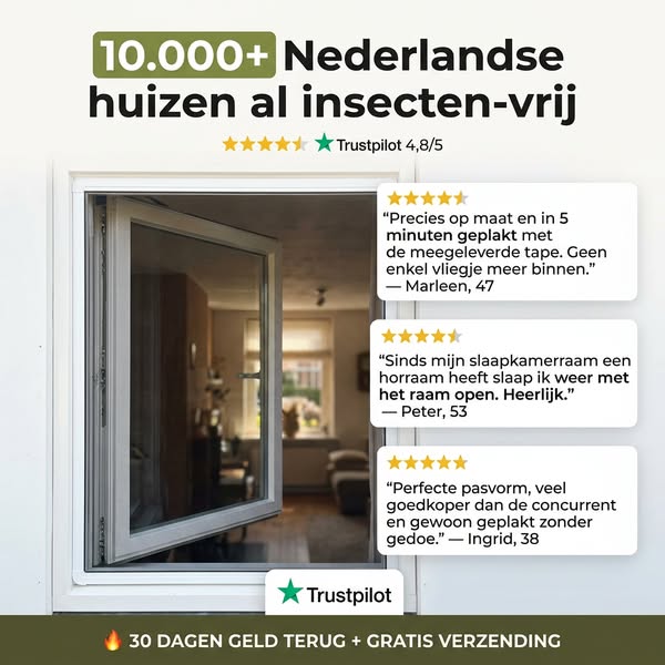 Maak jouw raam insectvrij