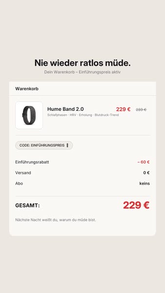 Müde trotz 8 Stunden Schlaf? Dein Band zeigt dir, warum.