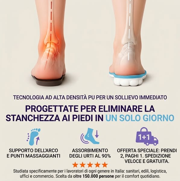 Stanchezza ai piedi? Risolta in un giorno