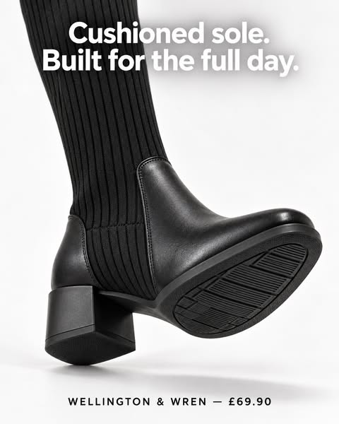 Cushioned sole. Built for the full day.