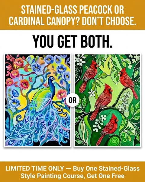 Buy One Stained-Glass Style Course Get Another FREE