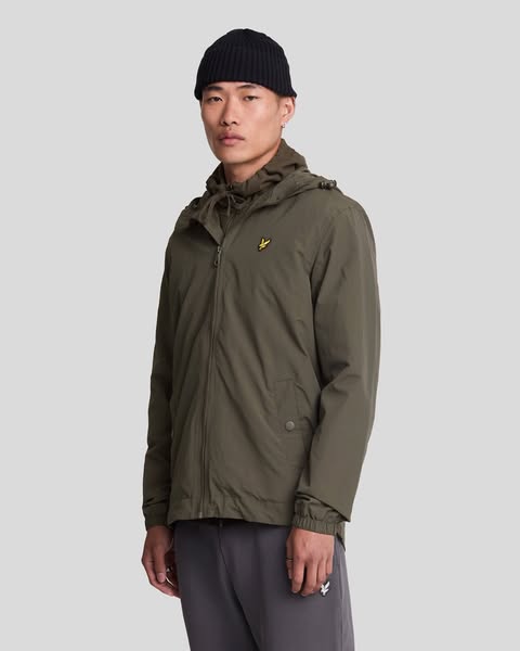 Water Resistant Hooded Jacket - Olive