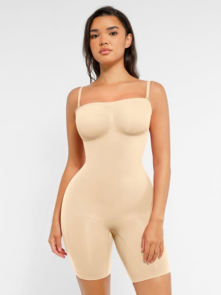 Strapless Seamless Classic Bodysuit - Butter Cream / XL