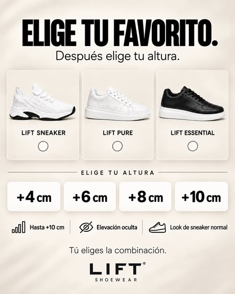 Gana hasta +10 cm de altura