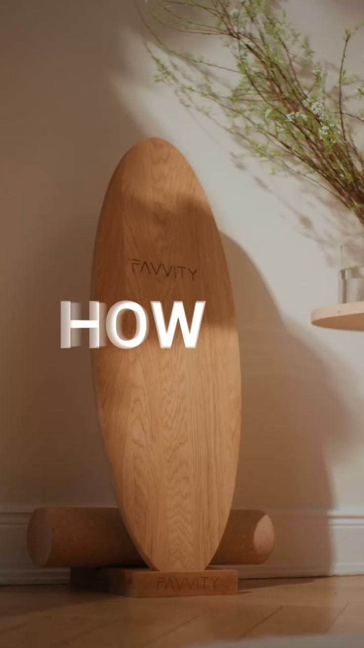 Das Favvity Balance Board aus 100% FSC-Eichenholz