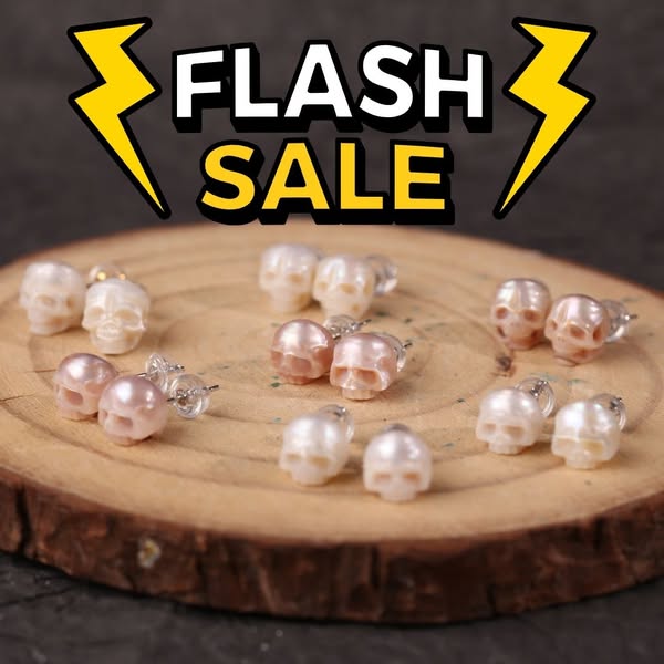 Carved Pearl Skull Jewelry