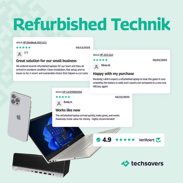 Refurbished Notebooks & PCs mit Garantie | Techsavers