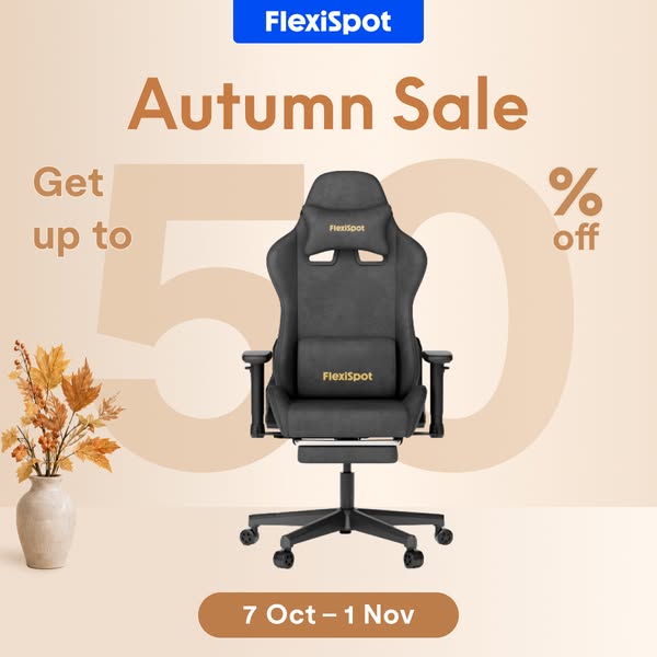 FlexiSpot Autumn Sale: Save Up to 50% OFF!