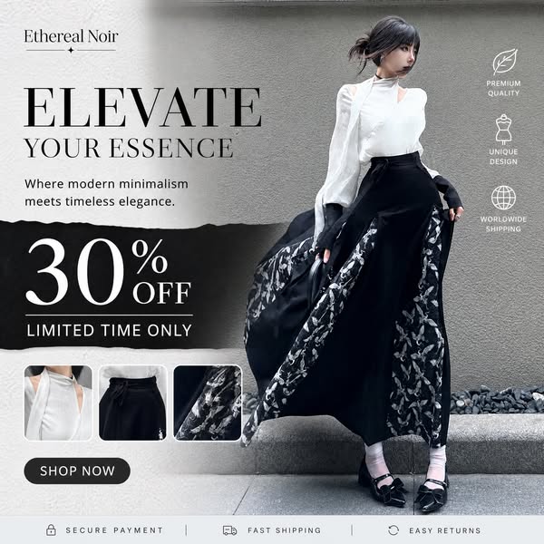 Paternity | Crane Jacquard Skirt: Modern Oriental Elegance & Flowing Grace.
