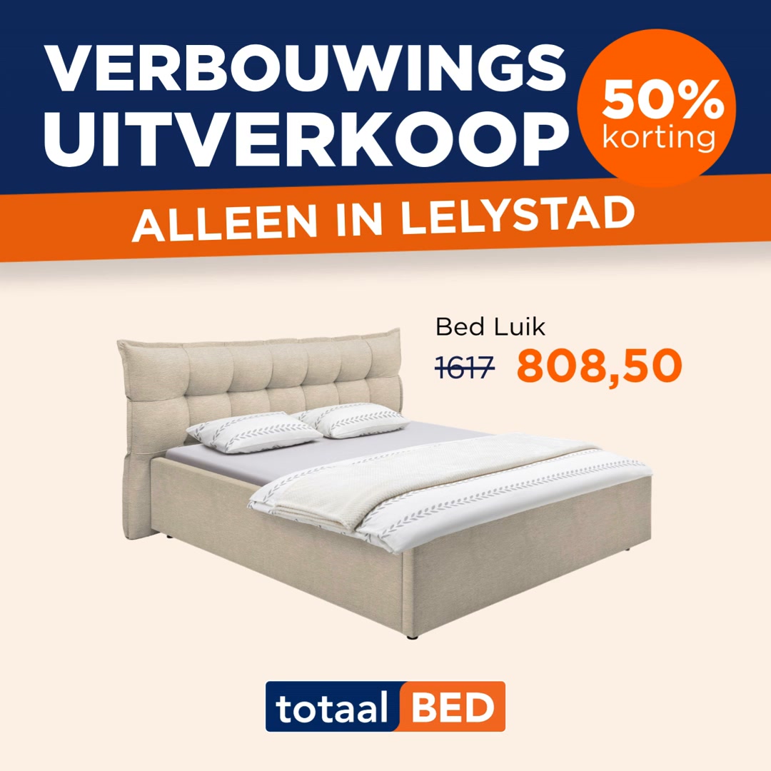 50% korting op showroommodellen