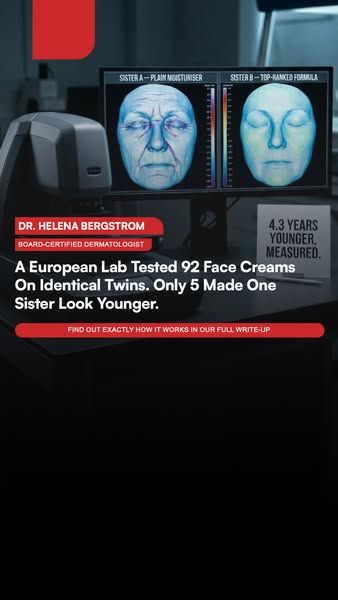 A European Lab Tested 92 Face Creams On Identical Twins. Only 5 Made One Sister Look Younger.