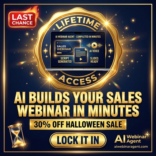 AI Webinar Agent Halloween Sale: 30% Off