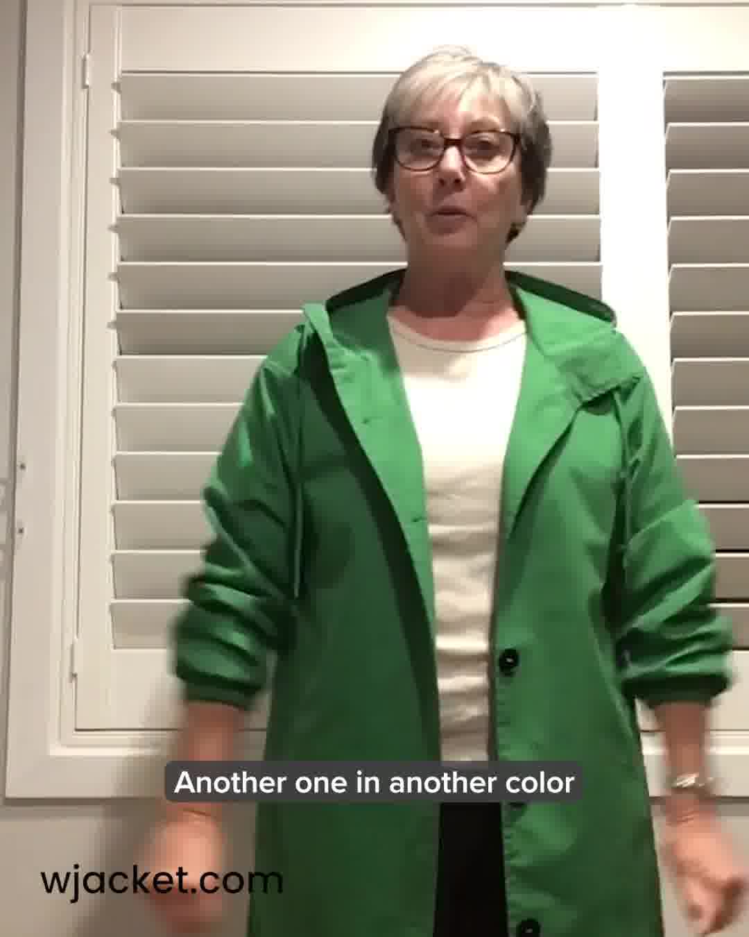 Water-Resistant Oversized Windbreaker
