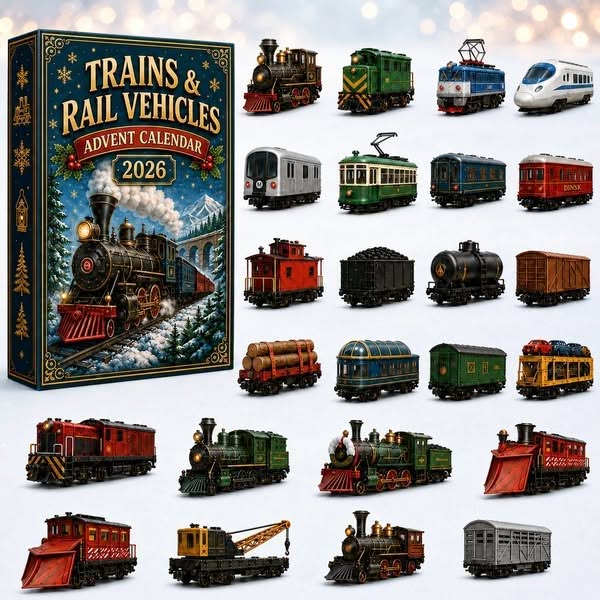 Trains & Rail Vehicles Advent Calendar 2026 – 24 Days of Railway Surprises