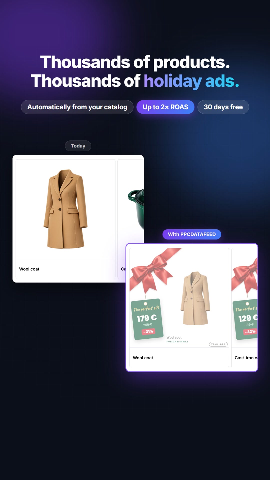 Holiday ads for your whole catalog