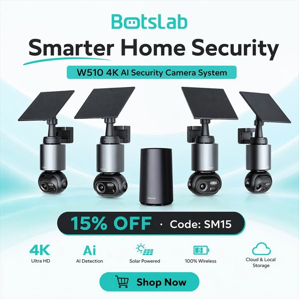 4K Home Security. No Wires. Always On.