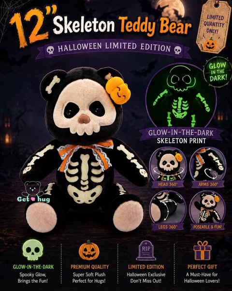 Glow Skeleton Bear — Limited