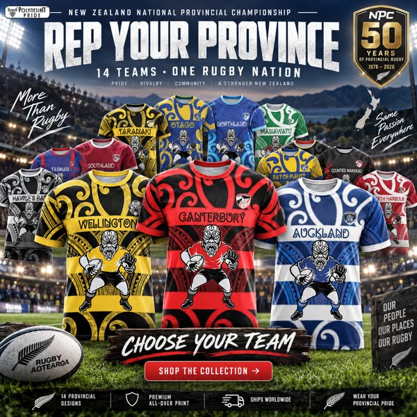 New Zealand Provincial Rugby T Shirt