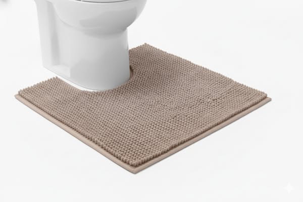 Badematte rutschfest & flauschig - Badteppich aus Chenille, auch mit WC-Ausschnitt