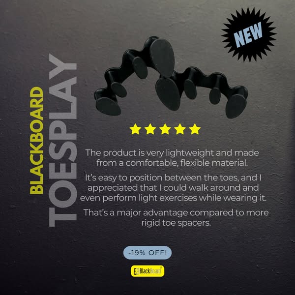 19% OFF – BlackBoard ToeSplay