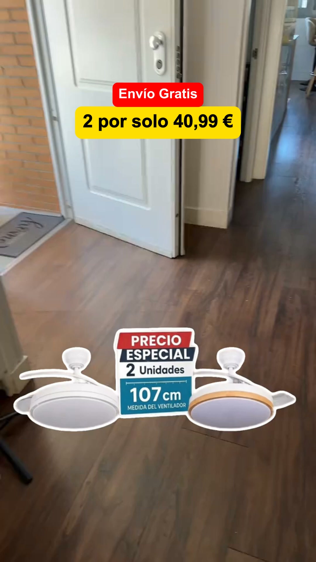 Pack de 2 Ventiladores de Techo LED
