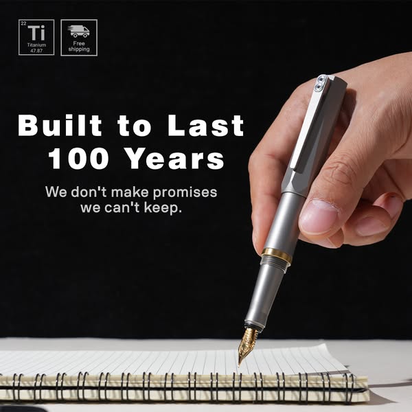 The Definitive Pocket-to-Pro Titanium Fountain Pen
