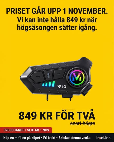 849kr för två. Fram till 1 november.