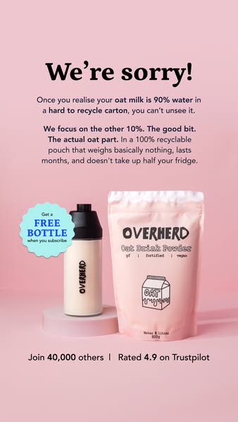 FREE glass bottle when you subscribe