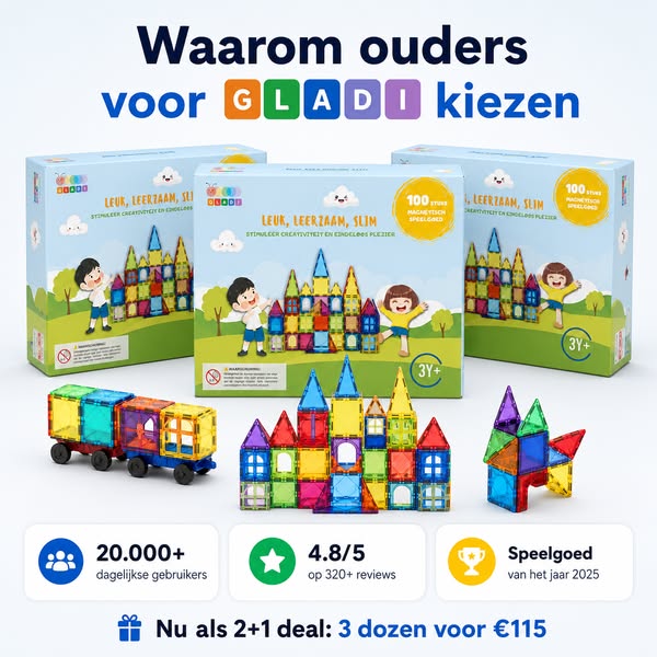 2+1 gratis op magnetic tiles