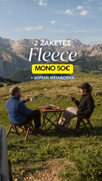 2 Ζακέτες Fleece ΜΟΝΟ 50€