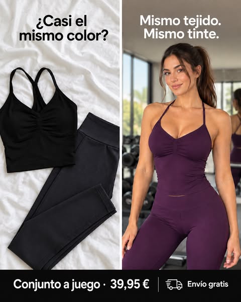 Top y leggings del mismo color, en un pedido