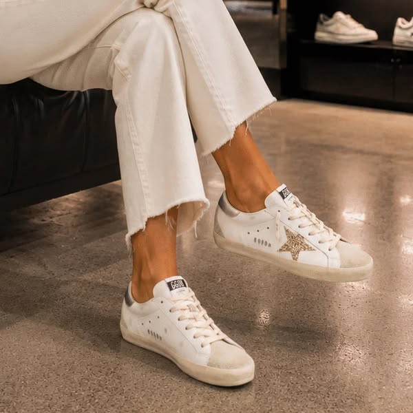 Golden Goose Super-Star, Blanco con estrella dorada