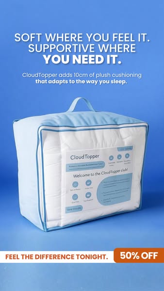 55,000+ UK sleepers choose Cloud Topper