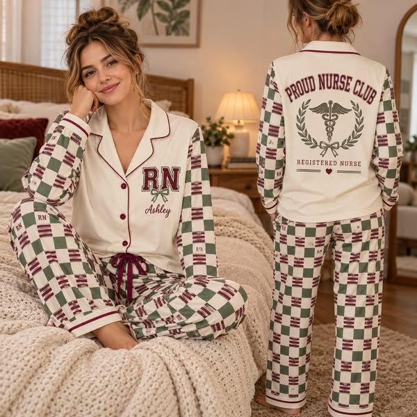 Cute Nurse Coquette Satin Pajamas Set