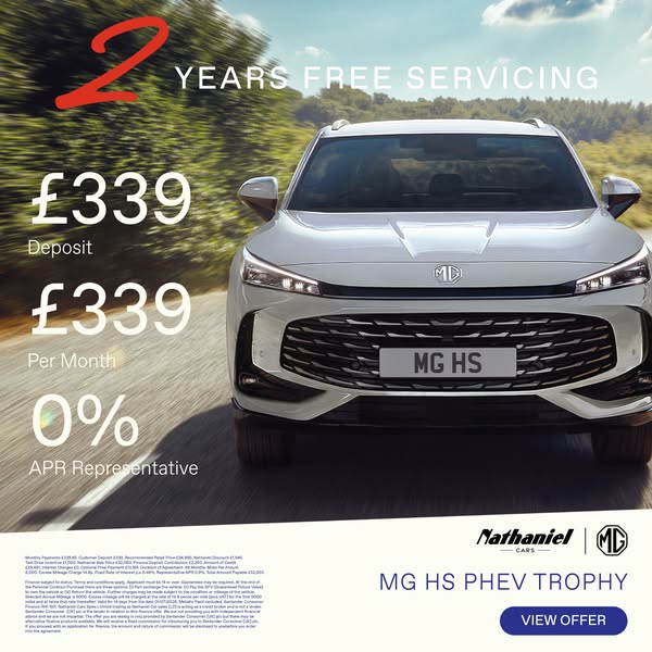 MG HS Plugin Hybrid Trophy From £339/Month