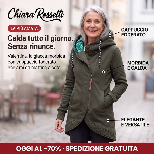 Valentina | Giacca Termica Ultraleggera con Cappuccio