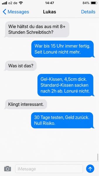 8+ Stunden Schreibtisch? Dafür ist Lonuré gemacht.