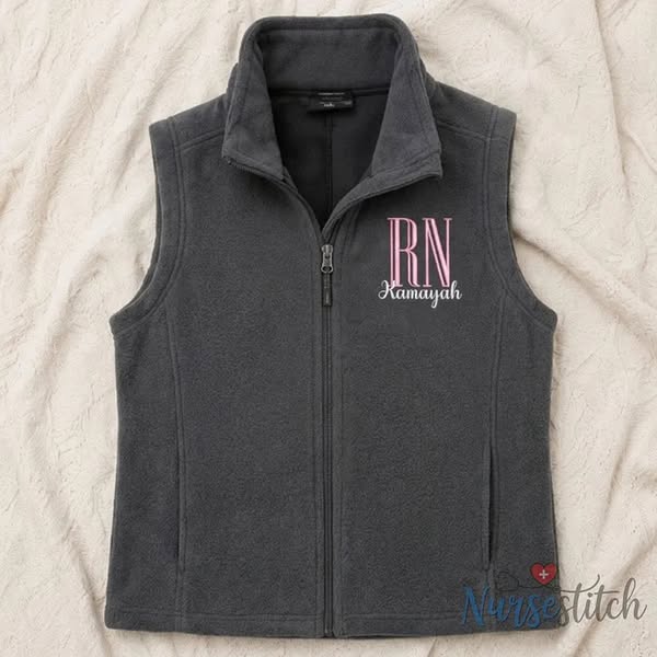Custom Personalized RN Fleece Vest