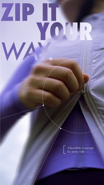 Two-Way Zipper. Flexible warmth.