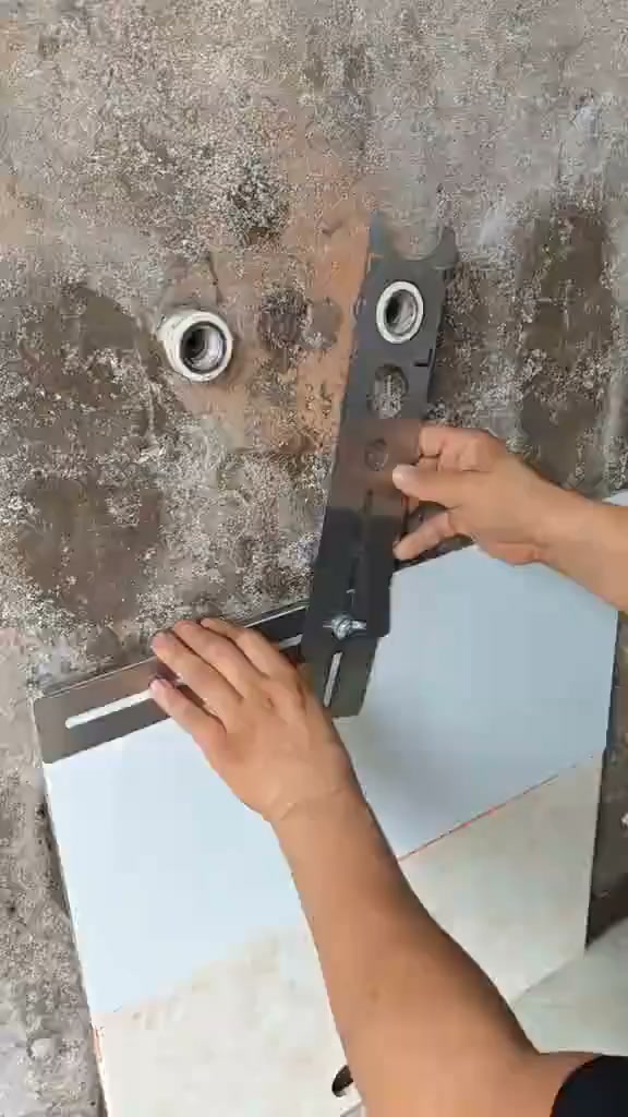 40CM Adjustable Stainless Steel Tile Hole Positioning Ruler