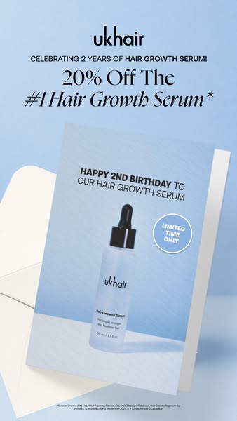 20% off UKHAIR Serum - Limited Time!