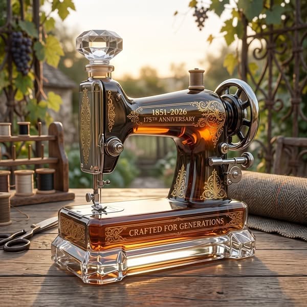 Classic Sewing Machine 1851–2026 175th Anniversary Commemorative Whisky Bottle