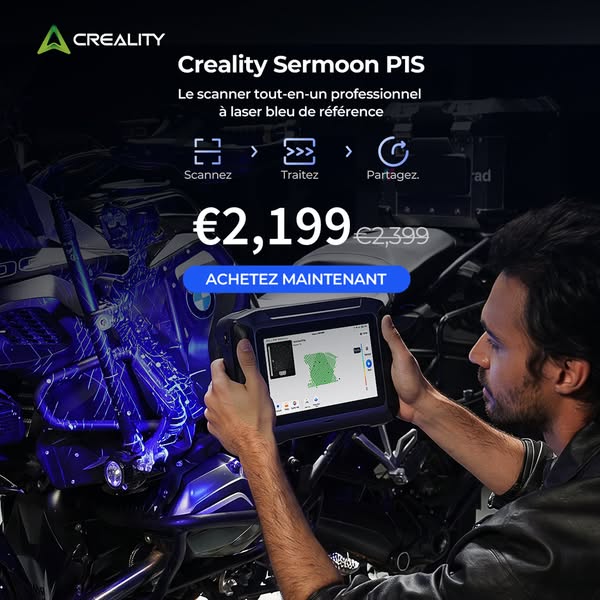 Scanner 3D Sermoon P1S — 0,02 mm