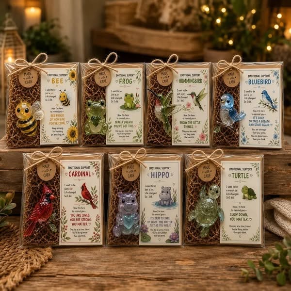 Emotional Support Glass Animal Gift Set – A Meaningful Little Reminder That You Matter - Turtle