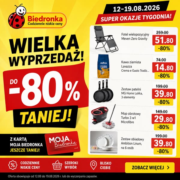BIEDRONKA DO -80% TANIEJ!