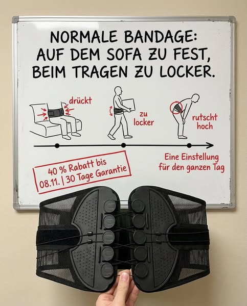 WIEDER DA: Ihre Rückenentlastung ist zurück