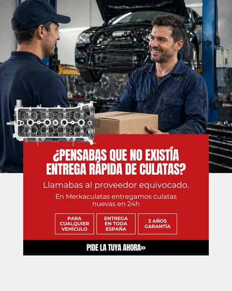 Culatas con hasta 3 años de garantía. Sin riesgos.