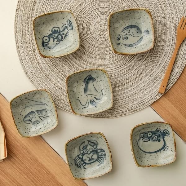 Seaside Ceramic Plates