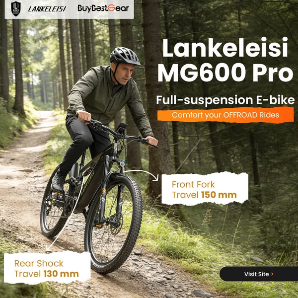 Lankeleisi MG600 Pro suspension intégrale VTT électrique250W 65Nm 960Wh 25kmh