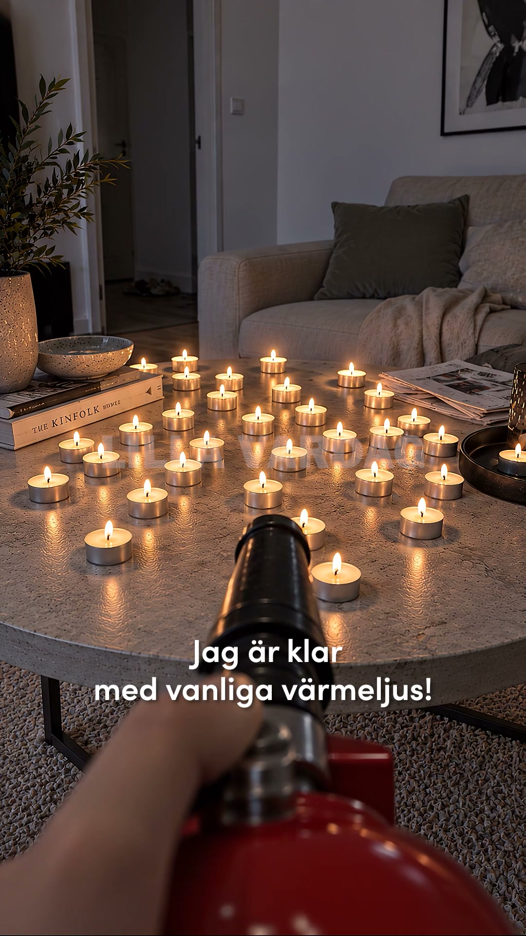 Levande ljus – utan brandrisk